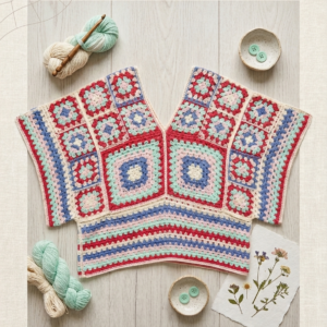 Jersey crochet cuadros para mujer de Lola y Cata