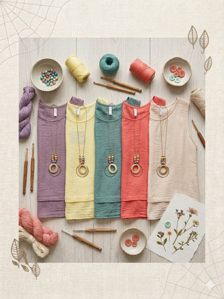 Blusa picos y collar - Imagen 2