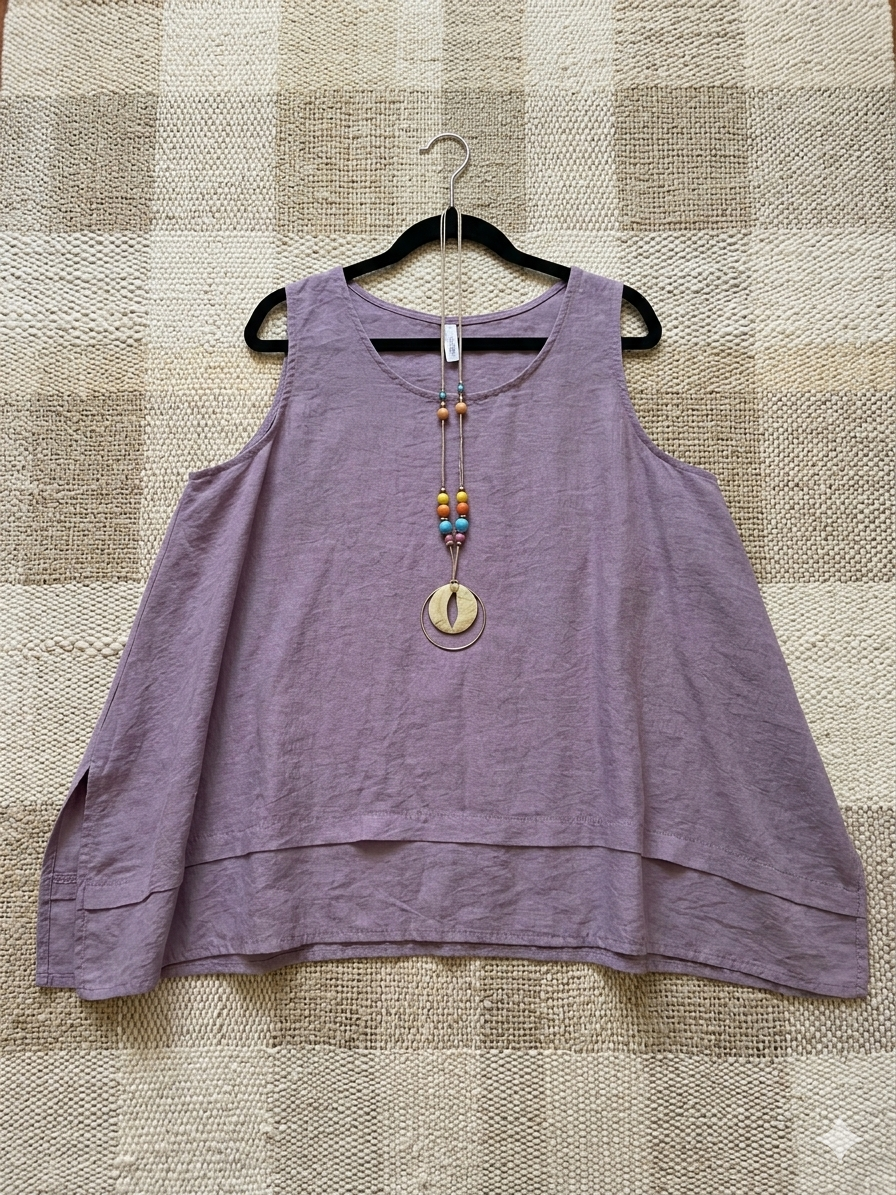 Blusa picos y collar - Imagen 3