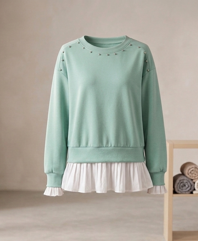 Sudadera tachuelas para mujer de Lola y Cata